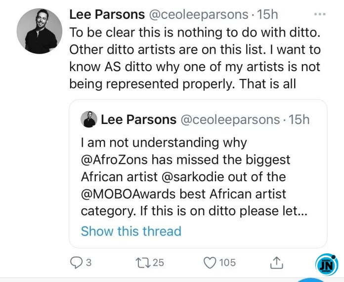 Lee Parsons, Ditto Music